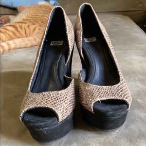 Ugg peep toe wedges